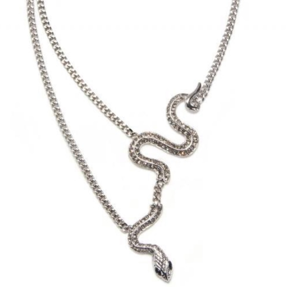 ltd edition art-deco abstract snake necklace